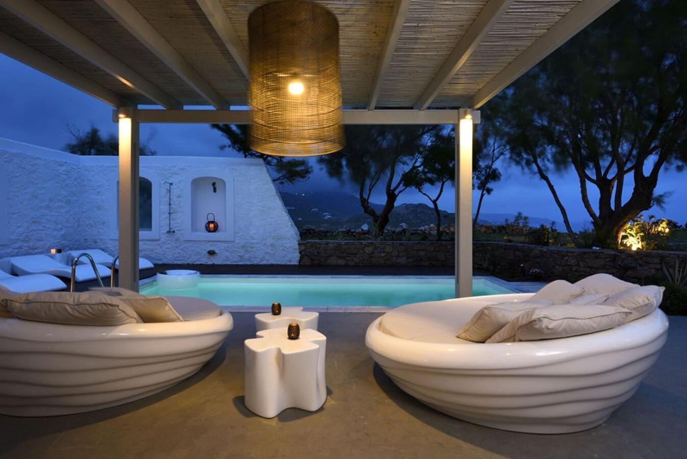 Villa Dafni 4Bed With Pool In Kalafatis Spilia Mykonos Town ภายนอก รูปภาพ